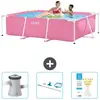 Intex Rechthoekig Frame Zwembad - 220 x 150 x 60 cm - Roze - Inclusief...