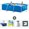 Intex Frame Pool Piscine à cadre rectangulaire - Comprend des accessoires CB10