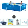 Intex Frame Pool Piscine à cadre rectangulaire - Comprend des accessoires CB14
