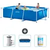 Intex Piscine à cadre rectangulaire - Comprend des accessoires CB75