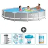 Intex Piscine ronde Prism Frame - Comprend des accessoires CB89