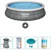 Piscine Gonflable Ronde Fast Set - Comprend des accessoires CB53