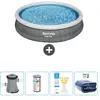 Bestway Piscine Gonflable Ronde Fast Set - Comprend des accessoires CB50