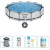 Bestway Rond Steel Pro MAX Zwembad - 366 x 76 cm - Grijs - Inclusief P...