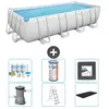 Bestway Piscine Rectangulaire Power Steel - Comprend des accessoires CB31
