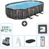 Bestway Piscine Oval Power Steel - Comprend des accessoires CB31