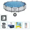 Piscine Ronde Steel Pro MAX - Comprend des accessoires CB18
