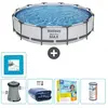 Bestway Piscine Ronde Steel Pro MAX - Comprend des accessoires CB17