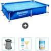 Piscine Rectangulaire Steel Pro - Comprend des accessoires CB37