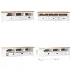 vidaXL Meuble TV Hill Range Blanc 158x40x47 cm Bois de pin solide - me...