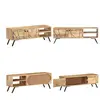 Meuble tv 110x30x40 cm Bois massif de manguier - meuble tv - meubles tv - Home & Living - Beige