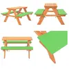 vidaXL Table de pique-nique pour enfants avec bancs 89x79x50 cm Sapin - Table De Pique-nique Enfant - Mobilier De Jardin Enfant - Table En Bois Enfant