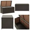 Vidaxl - Boîte de rangement de jardin résine tressée 100x50x50 cm marron - Banc De Rangement - Coffre De Jardin - Rangement Extérieur - Mobilier De