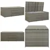 vidaXL Boîte de rangement de jardin résine tressée 180x90x70 cm gris - Coffre De Rangement - Boîte De Rangement Extérieure - Rangement Jardin - Meuble De