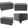 vidaXL Boîte de rangement de jardin noir 120x50x60 cm résine tressée - Coffre De Jardin - Rangement Extérieur - Boîte De Rangement - Meuble De Jardin