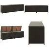 Vidaxl - Boîte de rangement de jardin résine tressée 200x50x60 cm marron - caisse de stockage - caisses de stockage - Home & Living - Brun