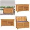 Vidaxl - Boîte de rangement jardin et sac 114x50x58 cm bois massif teck - Coffre De Jardin - Rangement Extérieur - Meuble De Jardin - Bois De Teck