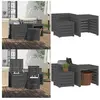 Vidaxl - Ensemble de boîtes de jardin 3 pcs gris bois de pin massif - Coffre De Jardin - Meuble De Jardin - Rangement Exterieur - Coffre De Rangement