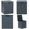 vidaXL Boîte de rangement de jardin 90 l Anthracite - boîte de rangement - boîtes de rangement - Home & Living - Anthracite