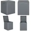 Vidaxl - Boîte de rangement de jardin gris pp rotin 90 l - Boîte De Ra...