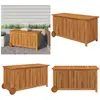 Vidaxl - Boîte de rangement de jardin avec roues 113x50x58cm Bois acacia - Coffre De Jardin - Rangement Extérieur - Meuble De Jardin - Coffre De