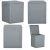 vidaXL Boîte de rangement de jardin 90 l Gris pp Rotin - Boîte De Rangement Jardin - Coffre De Rangement Extérieur - Rangement Jardin - Meuble De Jardin