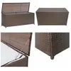Vidaxl - Boîte de rangement de jardin marron 120x50x60 cm résine tressée - Coffre De Jardin - Rangement Extérieur - Meuble De Jardin - Résine Tressée