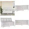 Vidaxl - Boîte de rangement jardin blanc 150x50x56,5cm bois massif sapin - Boîte De Rangement Jardin - Coffre De Jardin - Rangement Extérieur