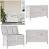 Vidaxl - Boîte de rangement de jardin blanc bois massif de sapin - Boîte De Rangement Jardin - Coffre De Jardin - Rangement Extérieur - Rangement