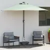 vidaXL Pied de parasol noir 45 x 25 x 45 cm Granit et acier