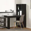 vidaXL Bureau avec étagère avec stockage Chêne noir 122 x 67 x 145 cm