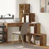 vidaXL Bureau d'angle Bois ancien 101.5 x 149.5 x 149.5 cm