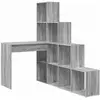 vidaXL Bureau d'angle Sonoma gris 101.5 x 149.5 x 149.5 cm