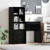 vidaXL Bureau  avec rangement chêne noir bois d'ingénierie