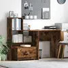 vidaXL Bureau Chêne fumé 131,5 x 50 x 106,5 cm Bois d'ingénierie
