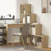vidaXL Bureau d'angle Chêne sonoma 101.5 x 149.5 x 149.5 cm