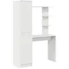 vidaXL Bureau  avec Rangement Blanc Bois d'Ingénierie