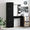 vidaXL Bureau  avec rangement Chêne noir Bois d'ingénierie