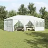 vidaXL Tente de fête  avec 10 parois blanches 6x4 m PE