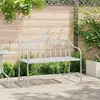 vidaXL Banc  Blanc Métal 104 x 52,5 x 89 cm Fabriqué pour Durer