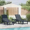 Vidaxl - Mobilier De Jardin Lounge 3 Pcs Bleu Marine 38 X 38 X 46 Cm
