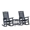 Vidaxl - Chaise Berçante De Jardin 3 Pcs Bleu Marine 38 X 38 X 46 Cm