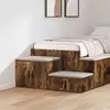 vidaXL Meuble de rangement en chêne fumé 118x41x40 cm en bois reconstitué