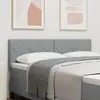 vidaXL Tête de lit Gris clair 160 cm tissu