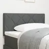 Housse De Tête De Lit Design Blocs Diamant Gris Foncé 90 Cm Tissu