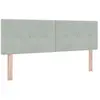 vidaXL Tête De Lit Vidaxl Capitonnée En Velours Gris Clair De 160 Cm