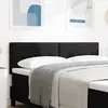 vidaXL Tête De Lit Vidaxl Bouton Capitonné Noir 160 Cm Tissu