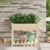 vidaXL Jardinière avec étagère 90x90x76 cm en bois massif de sapin