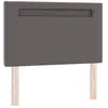 vidaXL Tête de lit design sobre gris 90 cm en simili cuir