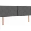 Tête De Lit En Tissu Geometric Manuel Gris Foncé 160 Cm Tissu Vidaxl